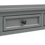 Consolle rettangolare rustica in legno Whisen con 4 cassetti e ripiano inferiore