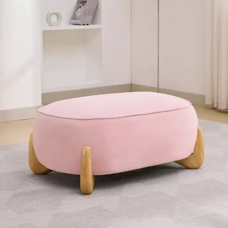 Hyleory 38.58'' Pouf Imbottito Oversize in Velluto con Gambe in Legno Massello, Poggiapiedi Grande per Camera da Letto, Soggiorno, Sala Allattamento