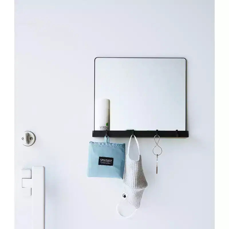Yamazaki Home - Specchio magnetico con ripiano portaoggetti - Vetro