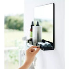 Yamazaki Home - Specchio magnetico con ripiano portaoggetti - Vetro