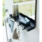 Yamazaki Home - Specchio magnetico con ripiano portaoggetti - Vetro