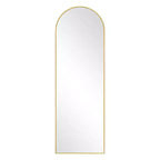 PexFix 38 pollici L. x 71 pollici A. Specchio a Figura Intera Curvo Autoportante, Specchio da Parete con Cornice in Metallo, Specchio Grande da Terra, Oro