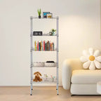 BestMassage Scaffale a 5 Ripiani in Metallo con Base Stabile per Organizzare Libri, Giocattoli, Vestiti e Utensili da Cucina in Casa, Garage e Ufficio