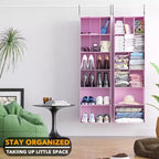 2 Pezzi Organizer Appeso per Armadio e Contenitore con Divisori, efficiente per riporre scarpe in armadi, guardaroba, camper e appendiabiti - SpaceAid