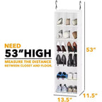 2 Pezzi Organizer Appeso per Armadio e Contenitore con Divisori, efficiente per riporre scarpe in armadi, guardaroba, camper e appendiabiti - SpaceAid