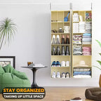 2 Pezzi Organizer Appeso per Armadio e Contenitore con Divisori, efficiente per riporre scarpe in armadi, guardaroba, camper e appendiabiti - SpaceAid