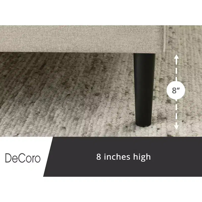 DeCoro Mornington Letto Imbottito 2.0 con Rete e Testiera, Piazza e Mezza