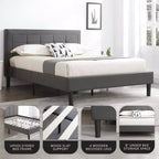DeCoro Mornington Letto Imbottito 2.0 con Rete e Testiera, Piazza e Mezza