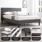 DeCoro Mornington Letto Imbottito 2.0 con Rete e Testiera, Piazza e Mezza