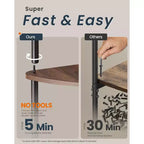 SONGMICS HOME Scaffale Angolare, Montaggio Rapidissimo Senza Attrezzi, Scaffale Angolare a 5 Ripiani, Scaffale a Colonna, 38 x 27 x 139 cm