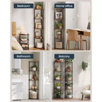 SONGMICS HOME Scaffale Angolare, Montaggio Rapidissimo Senza Attrezzi, Scaffale Angolare a 5 Ripiani, Scaffale a Colonna, 38 x 27 x 139 cm