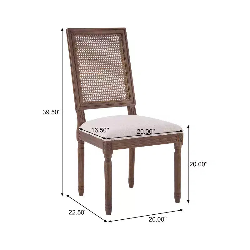 Christopher Knight Home Brownell Sedie da pranzo in legno e vimini imbottite in tessuto in stile country francese (set di 2)