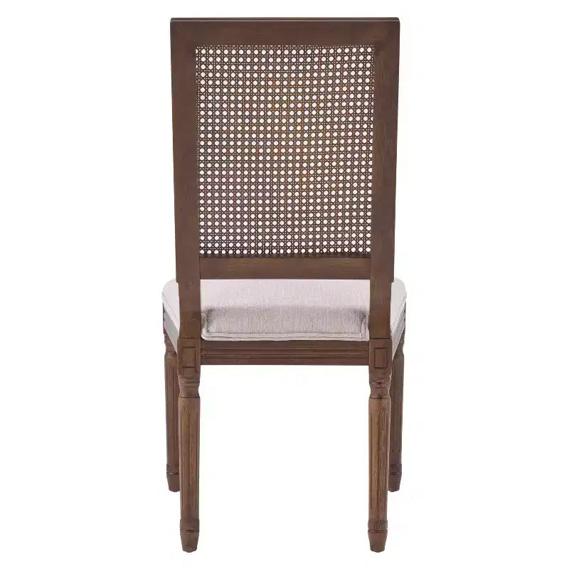 Christopher Knight Home Brownell Sedie da pranzo in legno e vimini imbottite in tessuto in stile country francese (set di 2)