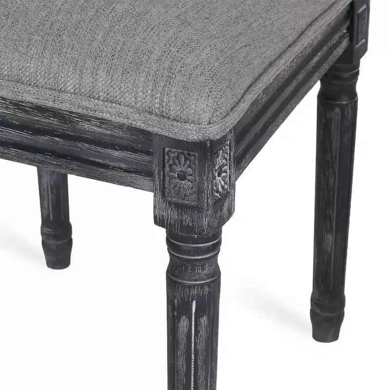 Christopher Knight Home Brownell Sedie da pranzo in legno e vimini imbottite in tessuto in stile country francese (set di 2)