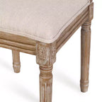 Christopher Knight Home Brownell Sedie da pranzo in legno e vimini imbottite in tessuto in stile country francese (set di 2)