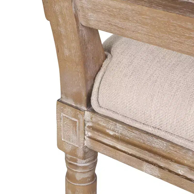 Christopher Knight Home Brownell Sedie da pranzo in legno e vimini imbottite in tessuto in stile country francese (set di 2)