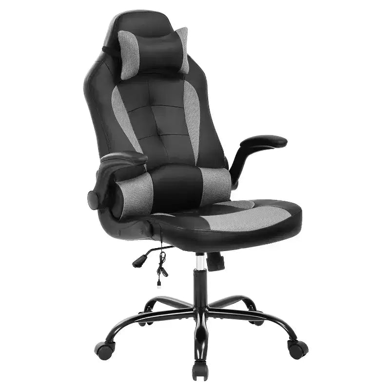 FDW Sedia da Gaming Sedia da Ufficio con Supporto Lombare in Pelle PU Sedie da Videogiochi per Adulti
