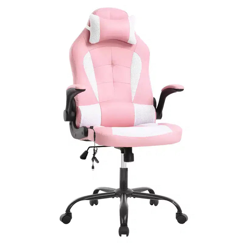 FDW Sedia da Gaming Sedia da Ufficio con Supporto Lombare in Pelle PU Sedie da Videogiochi per Adulti