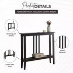 Kings Brand Furniture - Consolle stretta Balfour con ripiani per ingresso, corridoio, soggiorno o atrio.