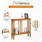 Kings Brand Furniture - Consolle stretta Balfour con ripiani per ingresso, corridoio, soggiorno o atrio.