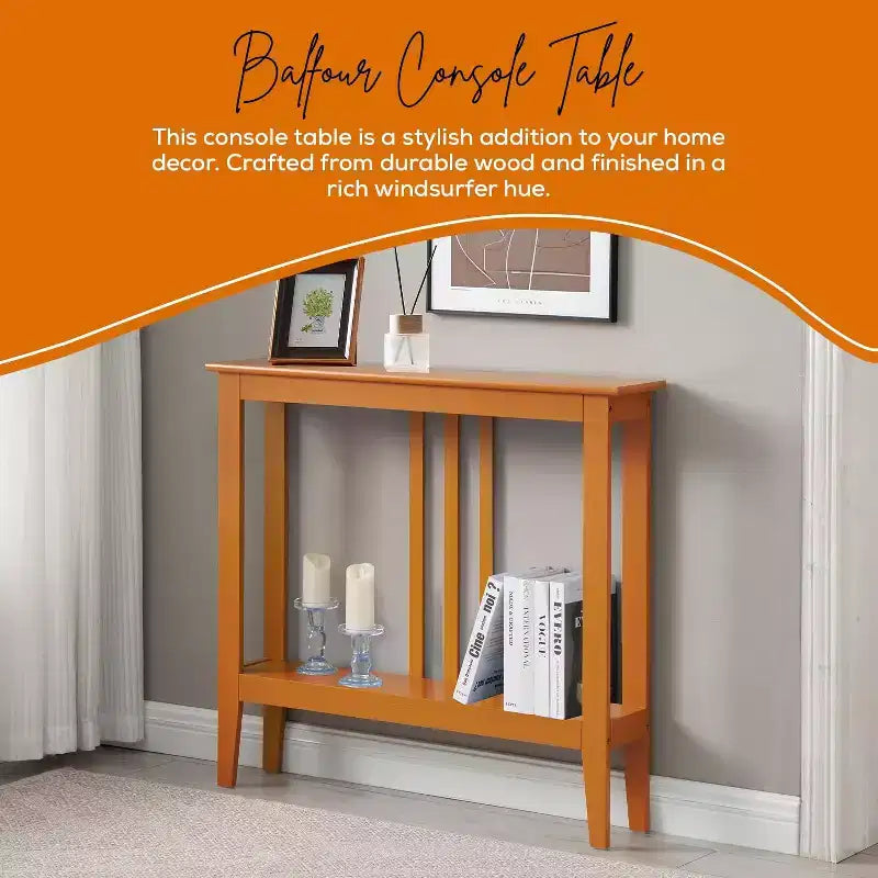 Kings Brand Furniture - Consolle stretta Balfour con ripiani per ingresso, corridoio, soggiorno o atrio.