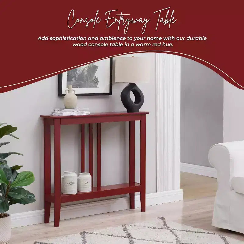 Kings Brand Furniture - Consolle stretta Balfour con ripiani per ingresso, corridoio, soggiorno o atrio.
