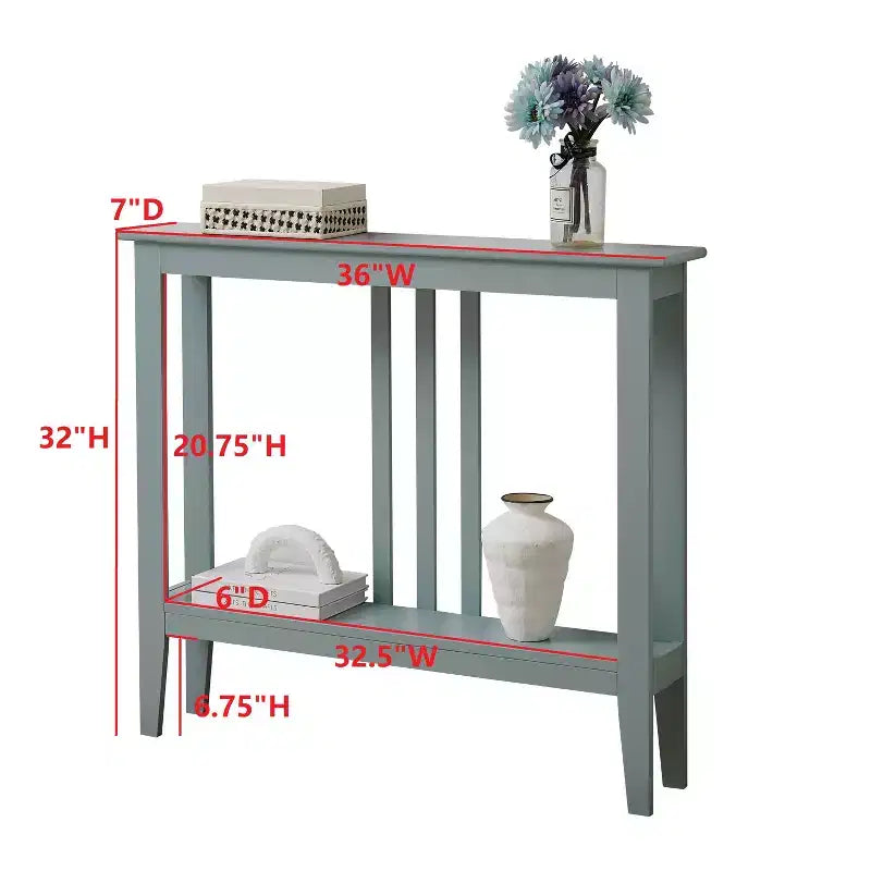 Kings Brand Furniture - Consolle stretta Balfour con ripiani per ingresso, corridoio, soggiorno o atrio.