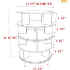 Scarpiera girevole a 4 livelli Colutea di Kings Brand Furniture, organizer per scarpe girevole a 360°