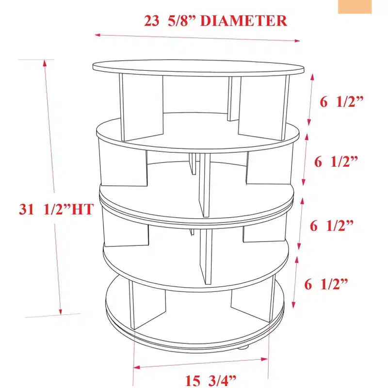 Scarpiera girevole a 4 livelli Colutea di Kings Brand Furniture, organizer per scarpe girevole a 360°