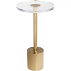 55 Downing Street Melanie 11 3/4 Wide Brushed Gold Round Side Table