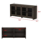 Mobile contenitore credenza Famapy Sophisticated Deep Brown: Elegante contenitore con finitura in legno venato intenso