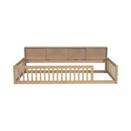 Letto Montessori Whisen Wood Twin XL con armadietti contenitori e porte USB