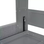 Letto a scomparsa Whisen Clever Full Size, pieghevole a divano con cuscino