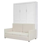 Letto a scomparsa Whisen Clever Full Size, pieghevole a divano con cuscino