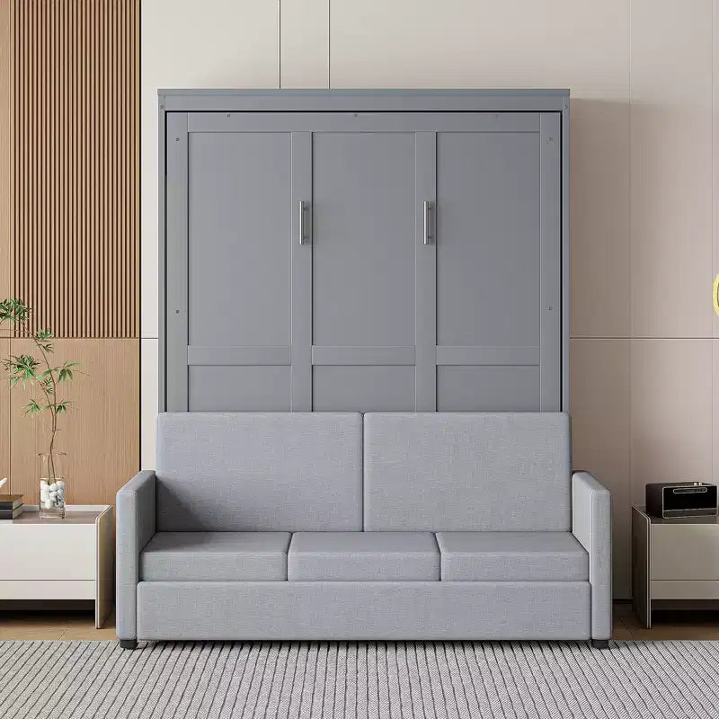 Letto a scomparsa Whisen Clever Full Size, pieghevole a divano con cuscino