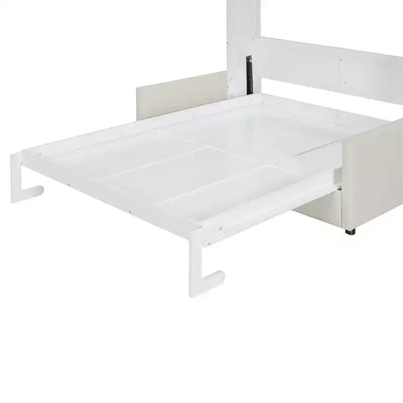 Letto a scomparsa Whisen Clever Full Size, pieghevole a divano con cuscino