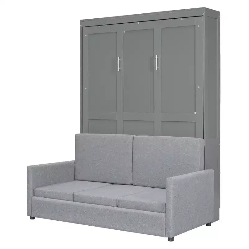 Letto a scomparsa Whisen Clever Full Size, pieghevole a divano con cuscino