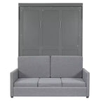 Letto a scomparsa Whisen Clever Full Size, pieghevole a divano con cuscino