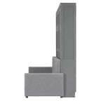 Letto a scomparsa Whisen Clever Full Size, pieghevole a divano con cuscino