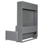 Letto a scomparsa Whisen Clever Full Size, pieghevole a divano con cuscino