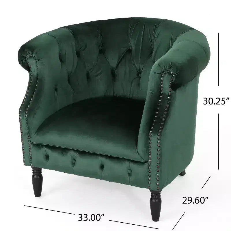 GDFStudio Justus Poltrona Club Rivestita con Bottoni in Stile Contemporaneo