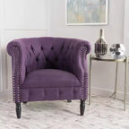 GDFStudio Justus Poltrona Club Rivestita con Bottoni in Stile Contemporaneo