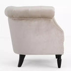 GDFStudio Justus Poltrona Club Rivestita con Bottoni in Stile Contemporaneo
