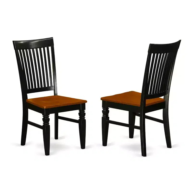 HomeStock Set da Pranzo 5 Pezzi Tavolo Rettangolare e 4 Sedie Ciliegio Nero