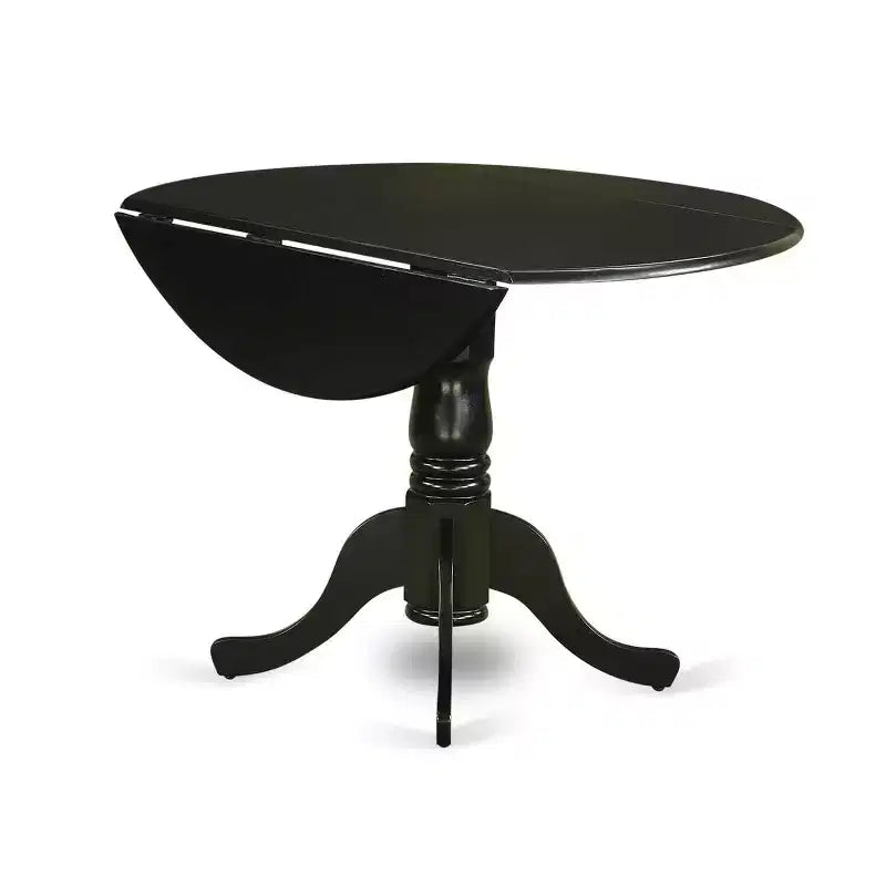 Set da pranzo da cucina rotondo HomeStock con bottoni trapuntati neri