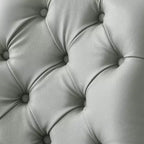 Inspired Home Marilyn Sedia da pranzo con braccioli e gambe acriliche, con bottoni, (set da 2)