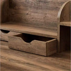 Walker Edison Furniture Company Scrivania segretario industriale con alzatina, Noce, 42 pollici