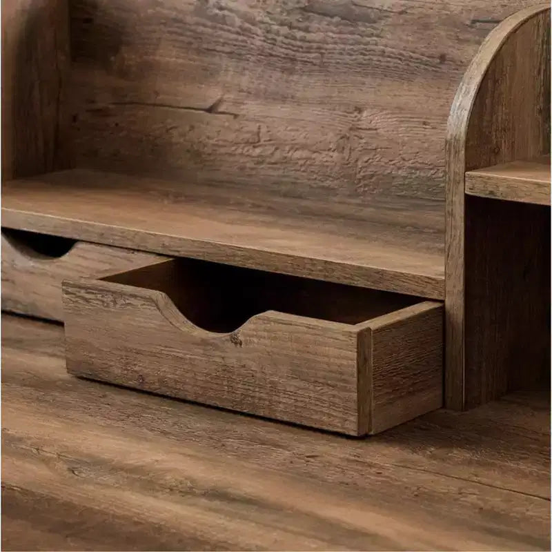Walker Edison Furniture Company Scrivania segretario industriale con alzatina, Noce, 42 pollici