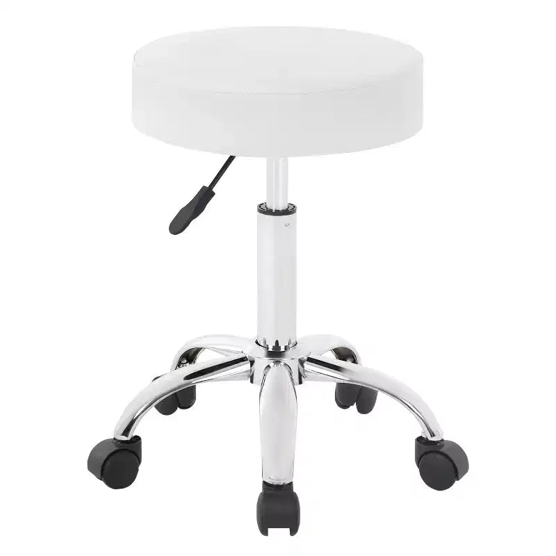 BestMassage Sgabello rotondo girevole con 5 ruote, regolabile, per salone e spa