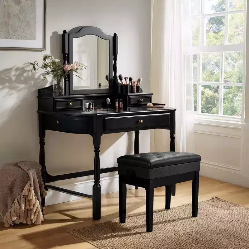 Yescom Piano Bench Pelle PU Contenitore Altezza Regolabile Sedile Imbottito Tastiera Nero